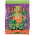 Recinto 13 x 18 in. Lucky I Gnome It Polyester Printed Garden Flag RE3458014